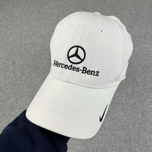 Nike Golf Mercedes Benz Dri Fit Men's Hat Legacy 91 Adjustable White Logo